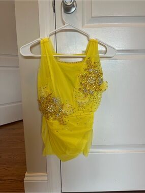 balera Yellow Dance Costume with added rhinestones - size IC